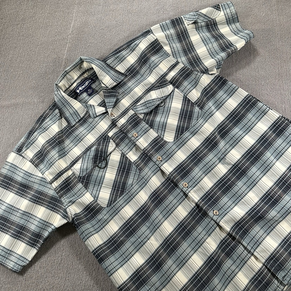 VINTAGE Veezo Button Up‎ Shirt Mens XL Y2K Short Sleeve